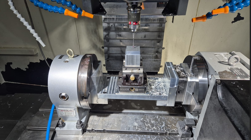 Dispositivo para 4º eixo e medição em processo, Bimafi